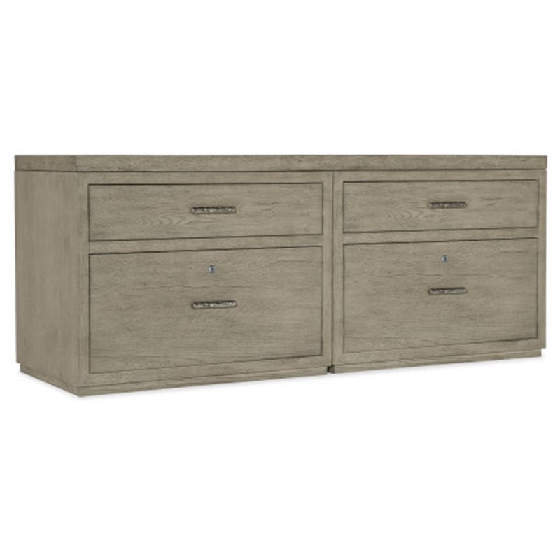 Bowery Hill 72in Home Office Credenza with Two Lateral Files
