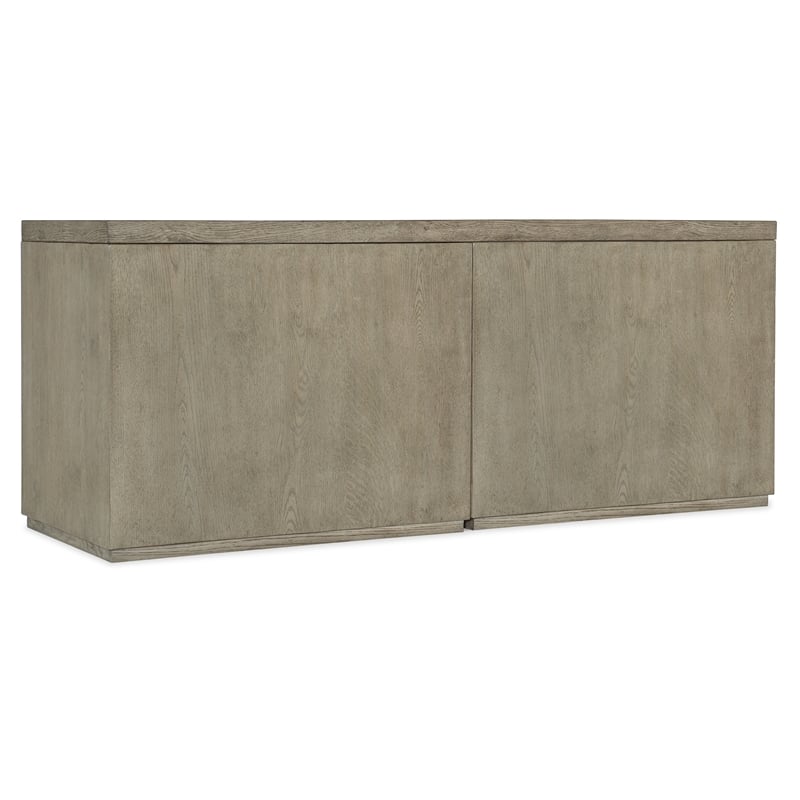 Bowery Hill 72in Home Office Credenza with Lateral File and Open Cabinet