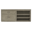 Bowery Hill 72in Home Office Credenza with Lateral File and Open Cabinet