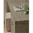 Bowery Hill 72in Home Office Desk with Two File Drawers in Smoked Gray