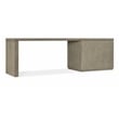 Bowery Hill 96in Home Office Desk with Lateral File in Smoked Gray