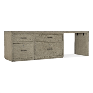 Bowery Hill 96in Home Office Desk with File and Lateral File