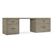 Bowery Hill 96in Home Office Desk with Small and Lateral Files