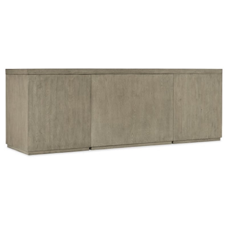 Bowery Hill 84in Home Office Credenza with Three Files in Gray