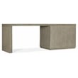 Bowery Hill 84in Home Office Desk with Lateral File in Smoked Gray
