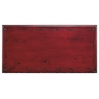Bowery Hill Bombe Wood Accent Chest in Distressed Red with 5 Drawers