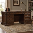 Bowery Hill Mahogany Executive Desk with Keyboard Drawer and Veneers