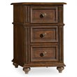 Bowery Hill Chairside End Table in Mahogany Finish with 3 Drawers
