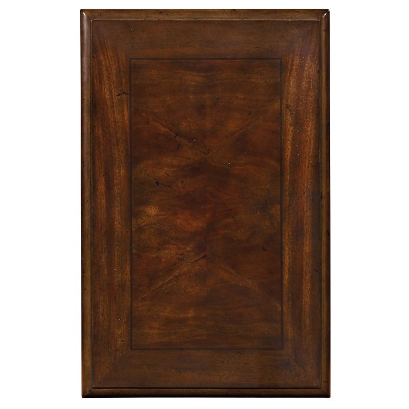 Bowery Hill Chairside End Table in Mahogany Finish with 3 Drawers