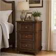 Bowery Hill Chairside End Table in Mahogany Finish with 3 Drawers