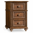 Bowery Hill Chairside End Table in Mahogany Finish with 3 Drawers