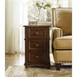 Bowery Hill Chairside End Table in Mahogany Finish with 3 Drawers