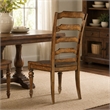 Bowery Hill Traditional Ladderback Wooden Dining Chair in Medium Wood