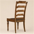 Bowery Hill Traditional Ladderback Wooden Dining Chair in Medium Wood