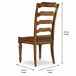 Bowery Hill Traditional Ladderback Wooden Dining Chair in Medium Wood