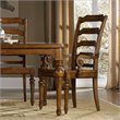 Bowery Hill Ladderback Dining Arm Chair in Chestnut Brown Wood