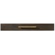 Bowery Hill Nightstand with Brass Frame in Midnight Brown Finish