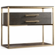 Bowery Hill Nightstand with Brass Frame in Midnight Brown Finish