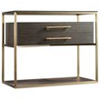 Bowery Hill Nightstand with Brass Frame in Midnight Brown Finish