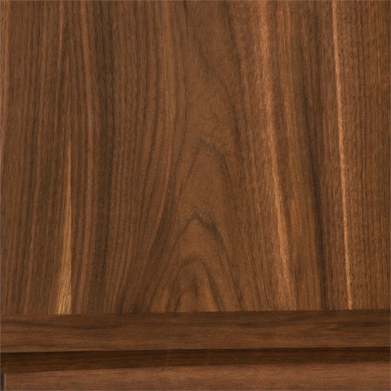 Bowery Hill 4 Cubby Short Bookcase in Wood Brown Finish
