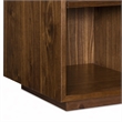 Bowery Hill 4 Cubby Short Bookcase in Wood Brown Finish