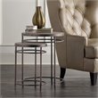 Bowery Hill Nesting Table Set in Light Wood Finish with Metal Accents