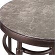 Bowery Hill Nesting Table Set in Light Wood Finish with Metal Accents