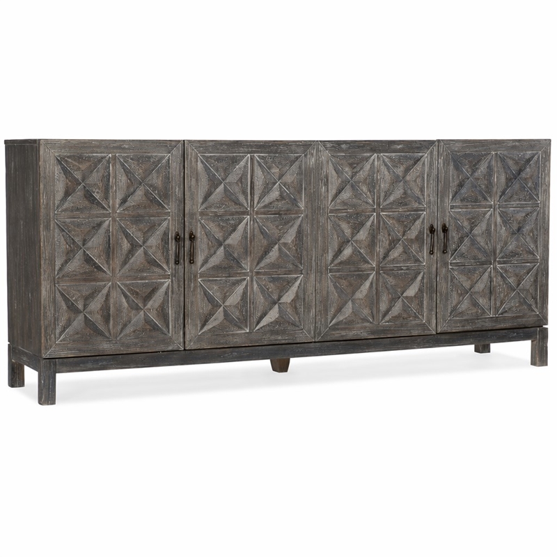 Bowery Hill Entertainment Console in Shale Wood Finish with 4 Doors