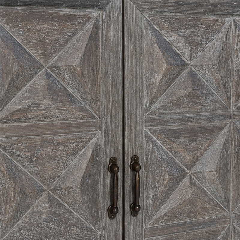 Bowery Hill Entertainment Console in Shale Wood Finish with 4 Doors