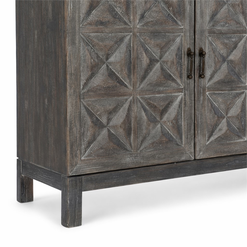 Bowery Hill Entertainment Console in Shale Wood Finish with 4 Doors