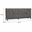 Bowery Hill Entertainment Console in Shale Wood Finish with 4 Doors