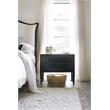 Bowery Hill 2-Drawer Wood Nightstand in Distressed Black