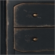Bowery Hill 2-Drawer Wood Nightstand in Distressed Black