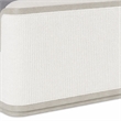 Bowery Hill Queen Upholstered Headboard with Shelter Design in Grey