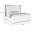 Bowery Hill Queen Upholstered Headboard with Shelter Design in Grey