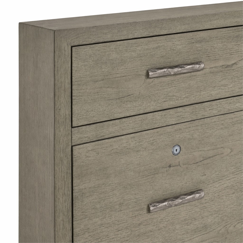 Bowery Hill 2-Drawer Filing Cabinet in Grey Wood Finish