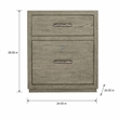 Bowery Hill 2-Drawer Filing Cabinet in Grey Wood Finish