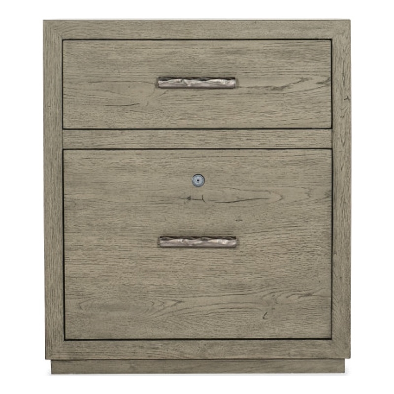 Bowery Hill 2-Drawer Filing Cabinet in Grey Wood Finish