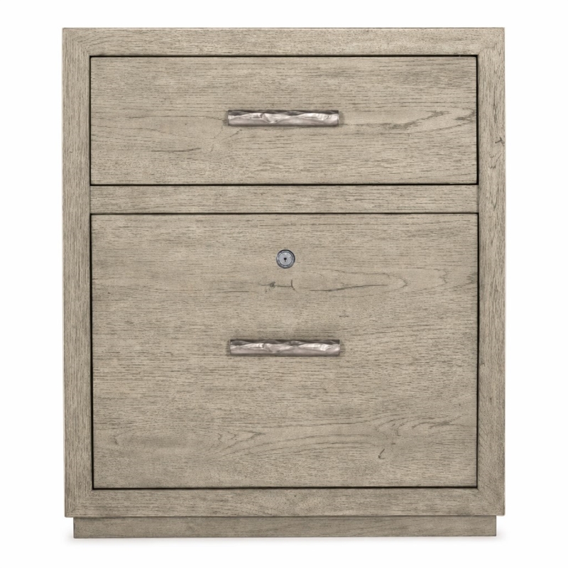 Bowery Hill 2-Drawer Filing Cabinet in Grey Wood Finish