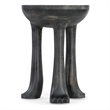 Bowery Hill Mango Wood Spot Table with Claw Foot Design in Black Natural