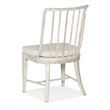 Bowery Hill Spindle Side Chair in White Wood with Distressed Finish