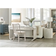 Bowery Hill Spindle Side Chair in White Wood with Distressed Finish