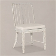 Bowery Hill Spindle Side Chair in White Wood with Distressed Finish