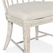 Bowery Hill Spindle Side Chair in White Wood with Distressed Finish