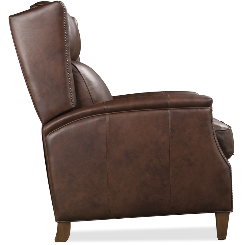 Bowery Hill Lansing Power Recliner with Cognac Brown Leather