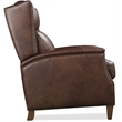 Bowery Hill Lansing Power Recliner with Cognac Brown Leather