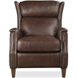 Bowery Hill Lansing Power Recliner with Cognac Brown Leather