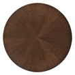 Bowery Hill Round Cocktail Table with Open Shelf in Dark Natural Wood Finish