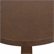 Bowery Hill Round Cocktail Table with Open Shelf in Dark Natural Wood Finish