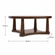 Bowery Hill Round Cocktail Table with Open Shelf in Dark Natural Wood Finish